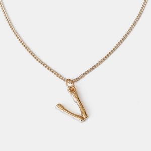 Letter "V" Pendant Necklace
